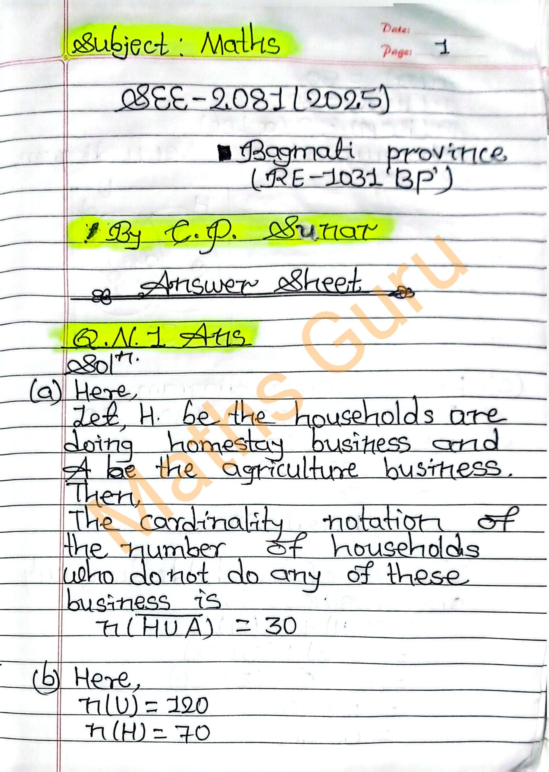 SEE Maths Bagmati Province 2081||Step-by-step solutions